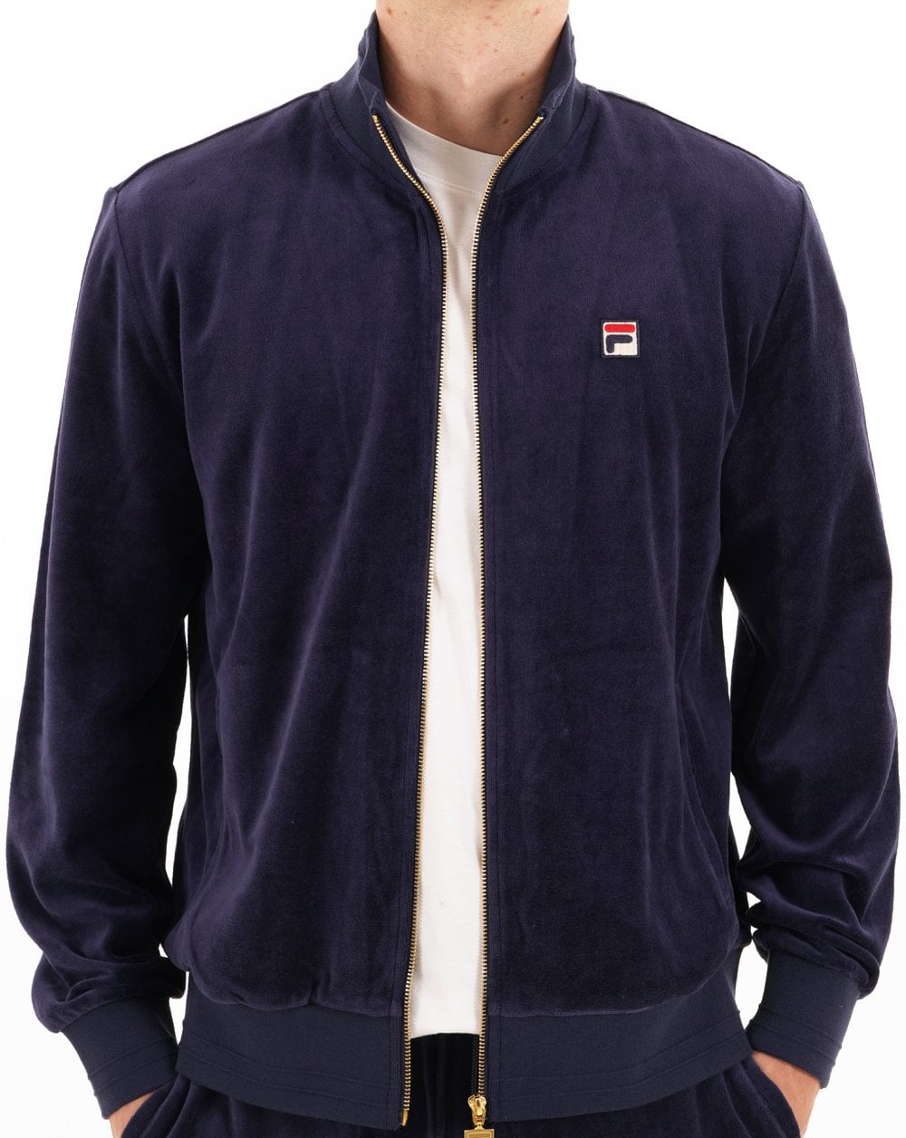 Fila Vintage Velour Track Top Navy