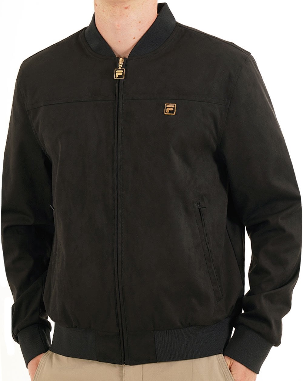 Fila Gold Suede Look Jacket Black