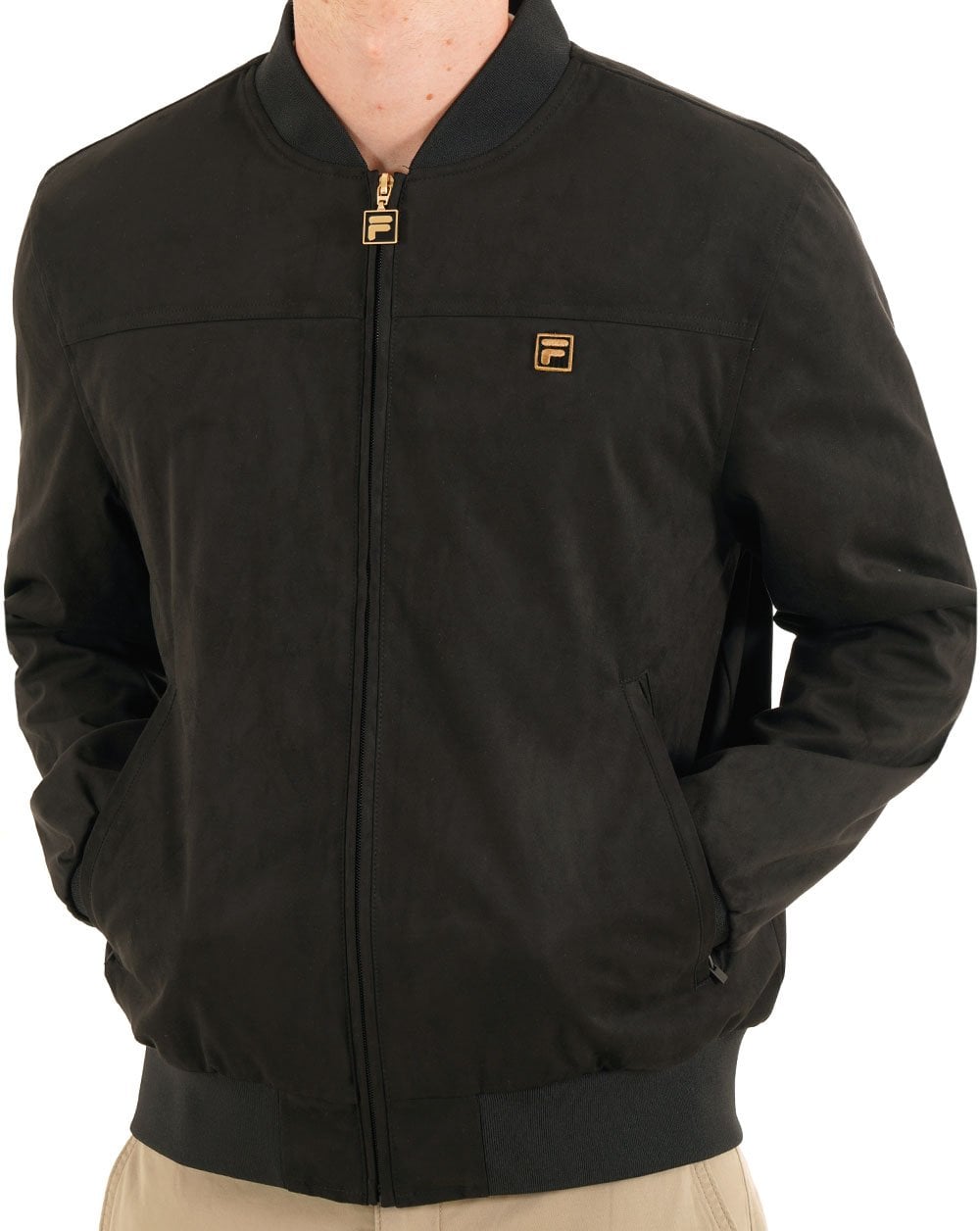Fila Gold Suede Look Jacket Black