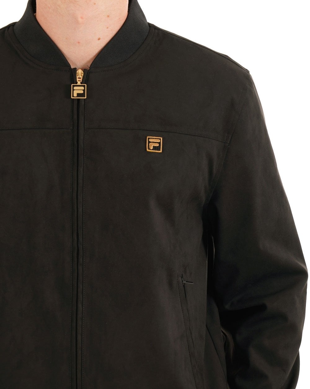 Fila Gold Suede Look Jacket Black
