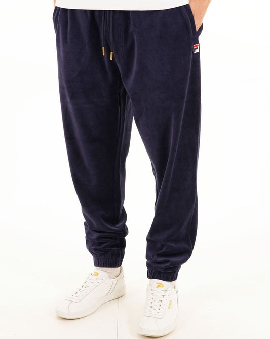 Fila Vintage Premium Velour Track Pants Navy