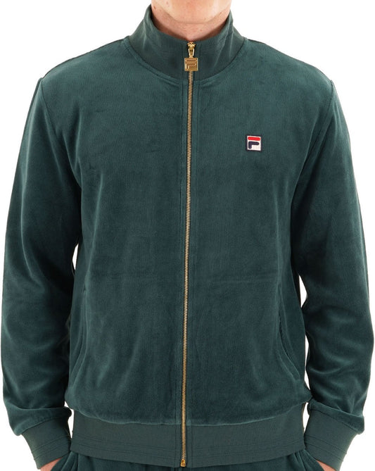Fila Vintage Velour Track Top Green