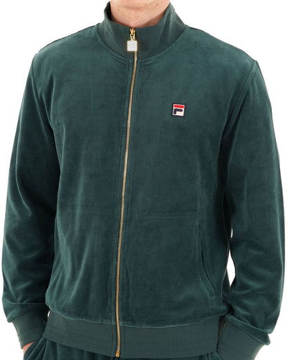 Fila Vintage Velour Track Top Green