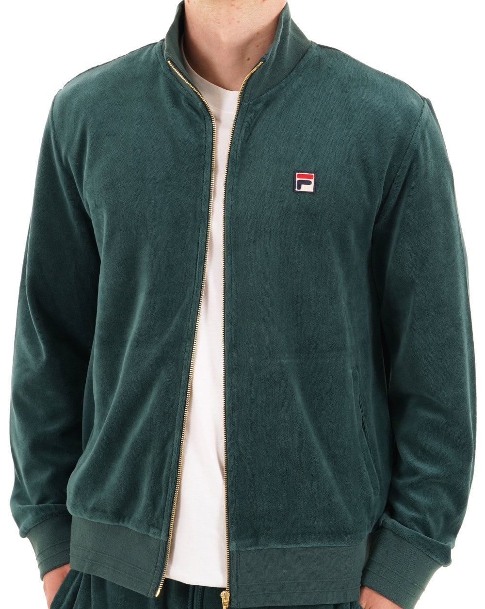 Fila Vintage Velour Track Top Green