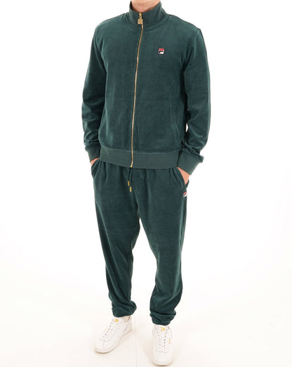 Fila Vintage Velour Track Top Green
