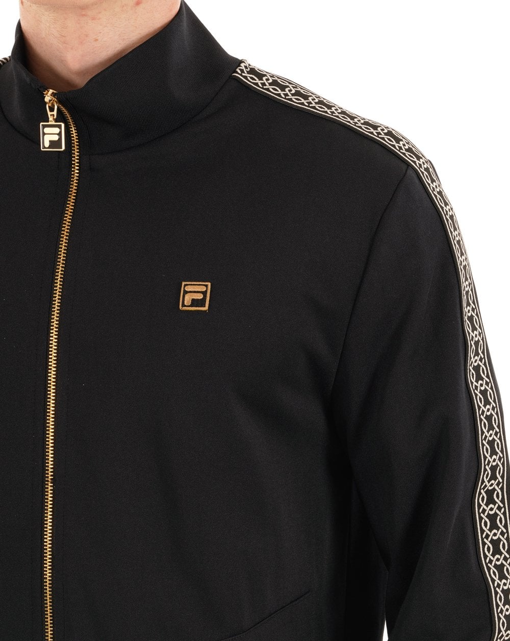 Fila Gold Roman Taped Track Top Black