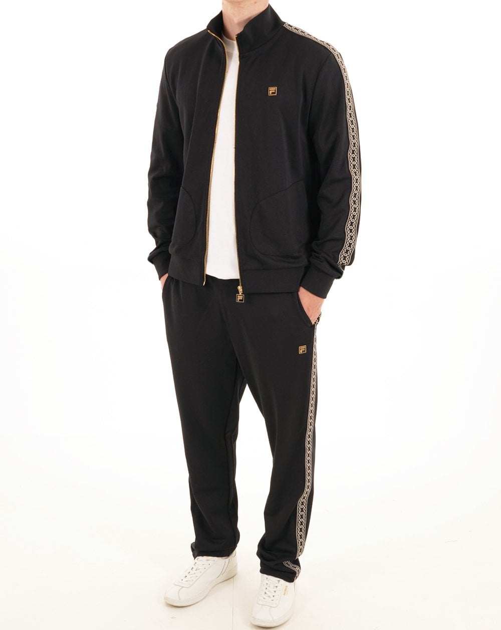 Fila Gold Roman Taped Track Top Black