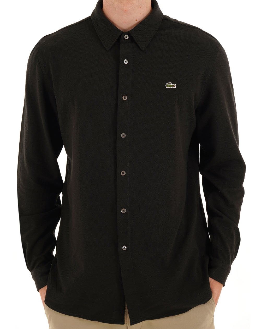 Lacoste Cotton Pique Shirt Black