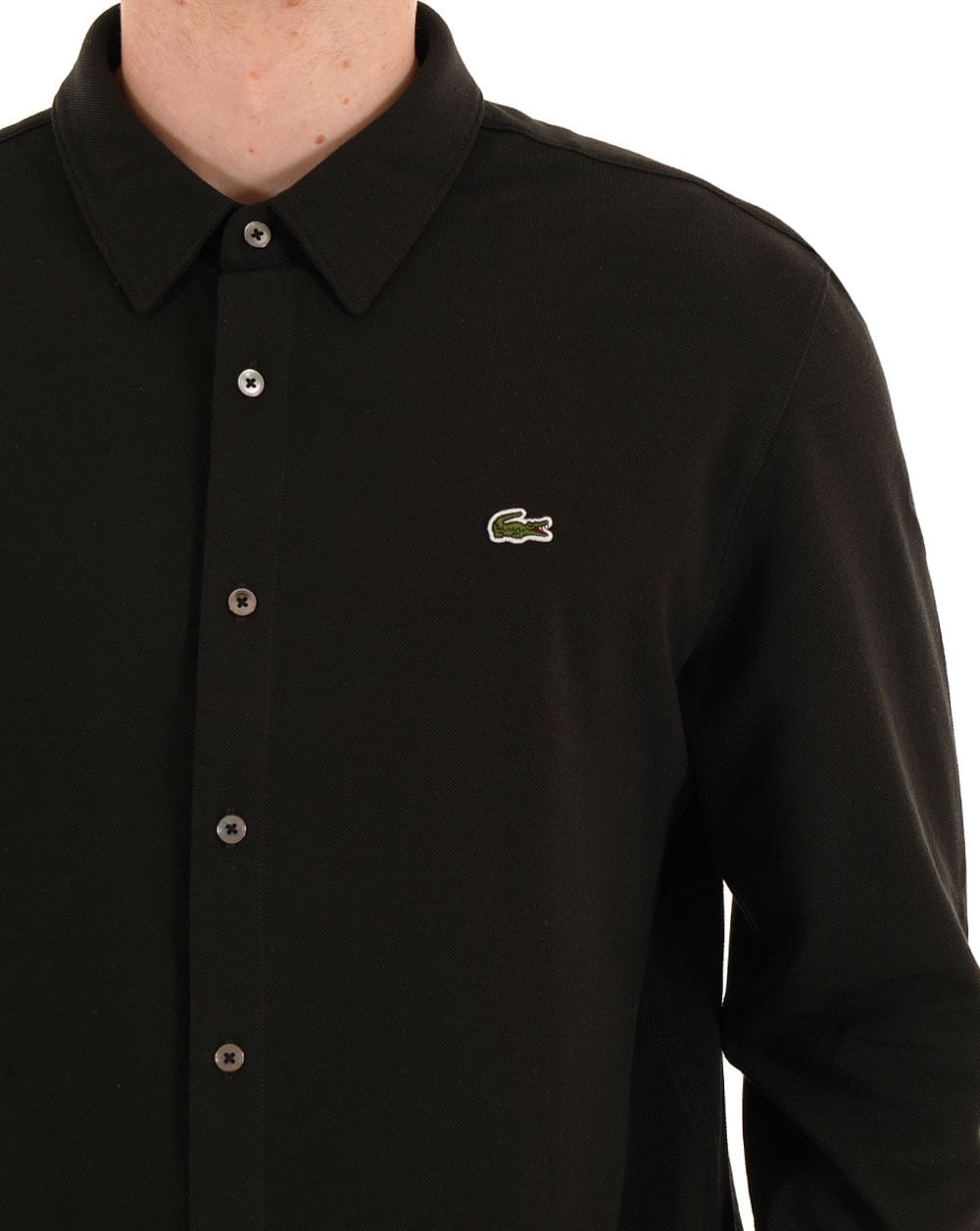 Lacoste Cotton Pique Shirt Black