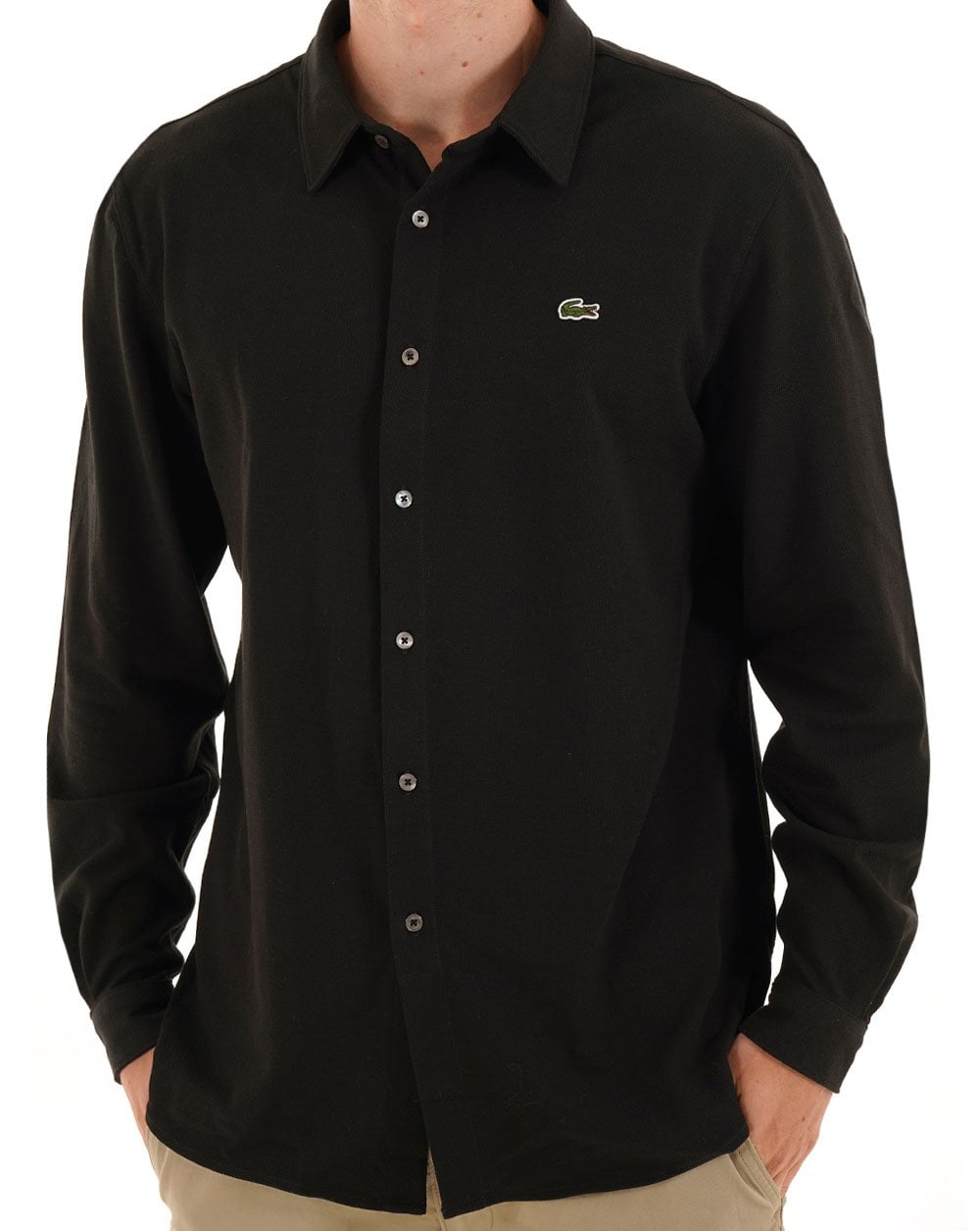 Lacoste Cotton Pique Shirt Black