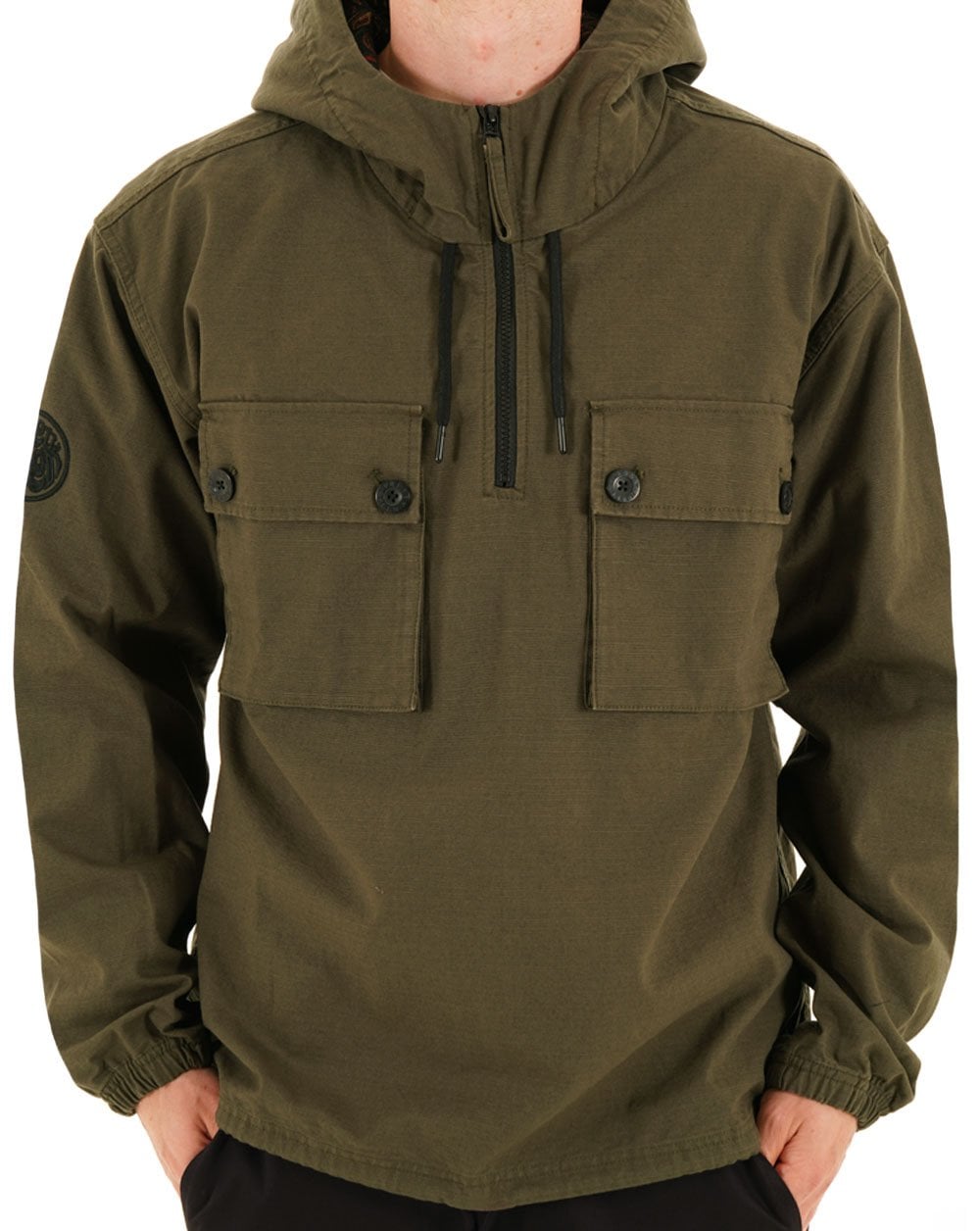 Pretty Green Hatton Smock Khaki