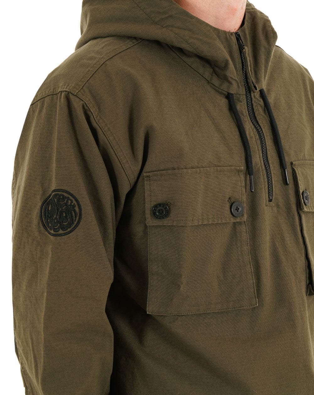 Pretty Green Hatton Smock Khaki