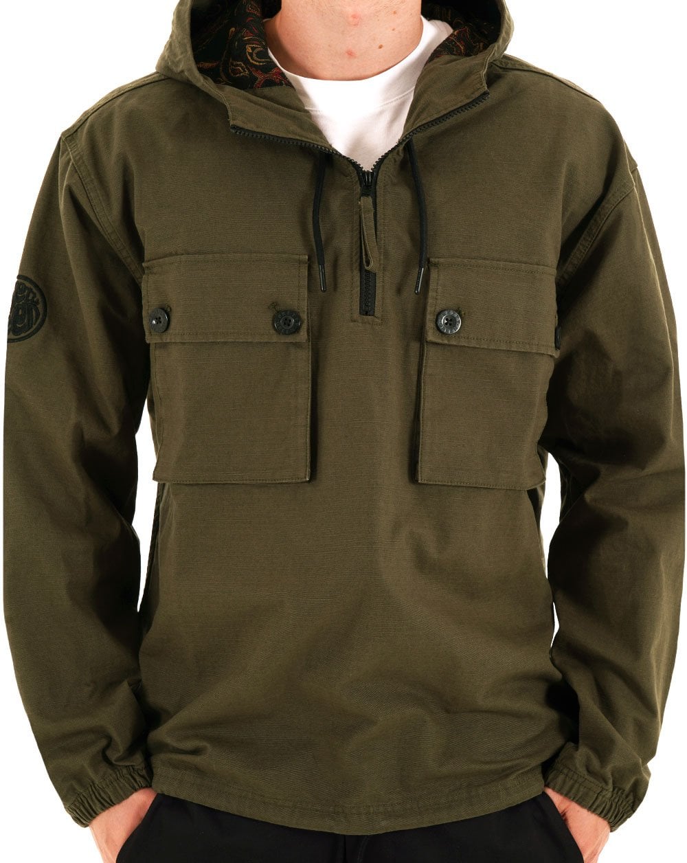 Pretty Green Hatton Smock Khaki