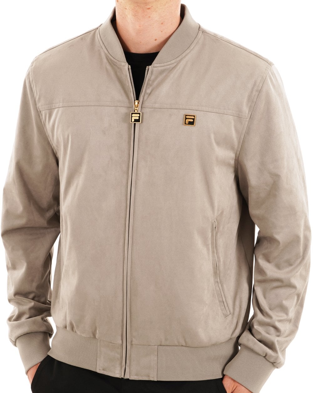 Fila Gold Suede look Jacket Vintage Grey