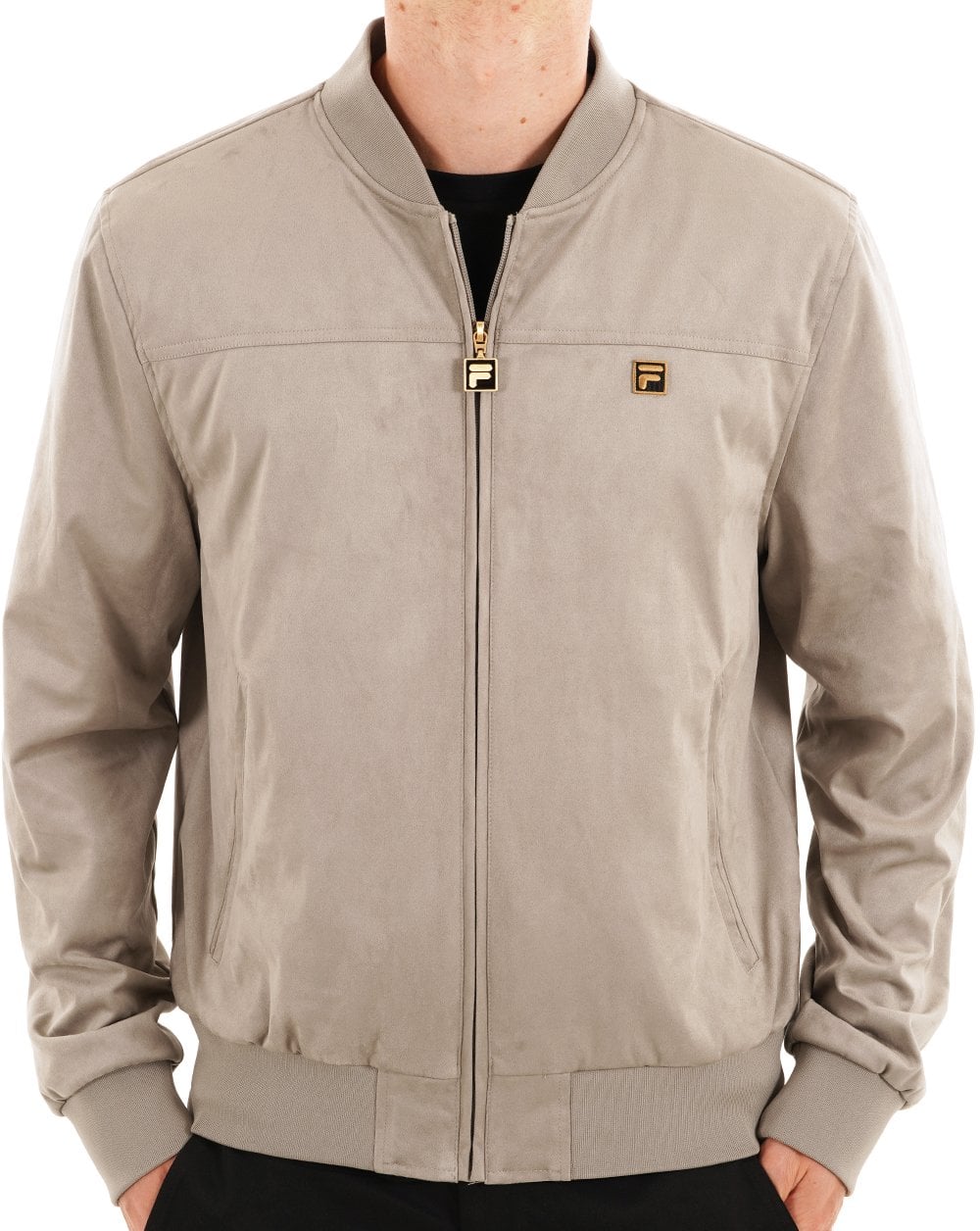 Fila Gold Suede look Jacket Vintage Grey