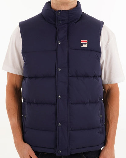 Fila Vintage Blaze Padded Gilet Navy