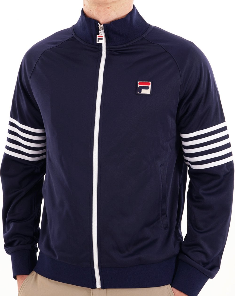 Fila Vintage 5 Stripe Track Top Navy