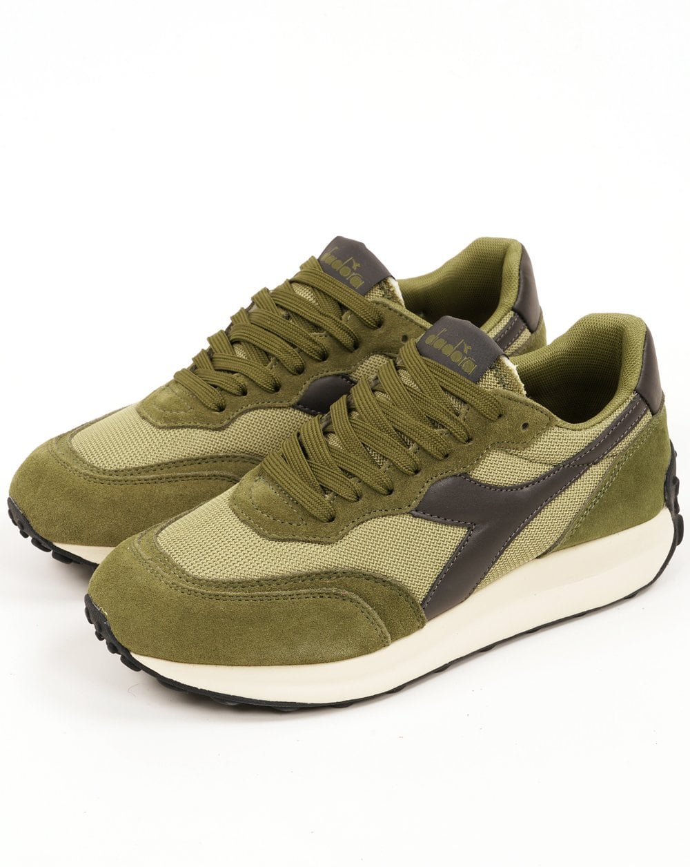 Diadora Race NY Trainers Olive Green Black