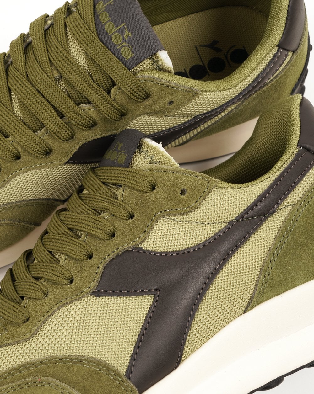 Diadora Race NY Trainers Olive Green Black