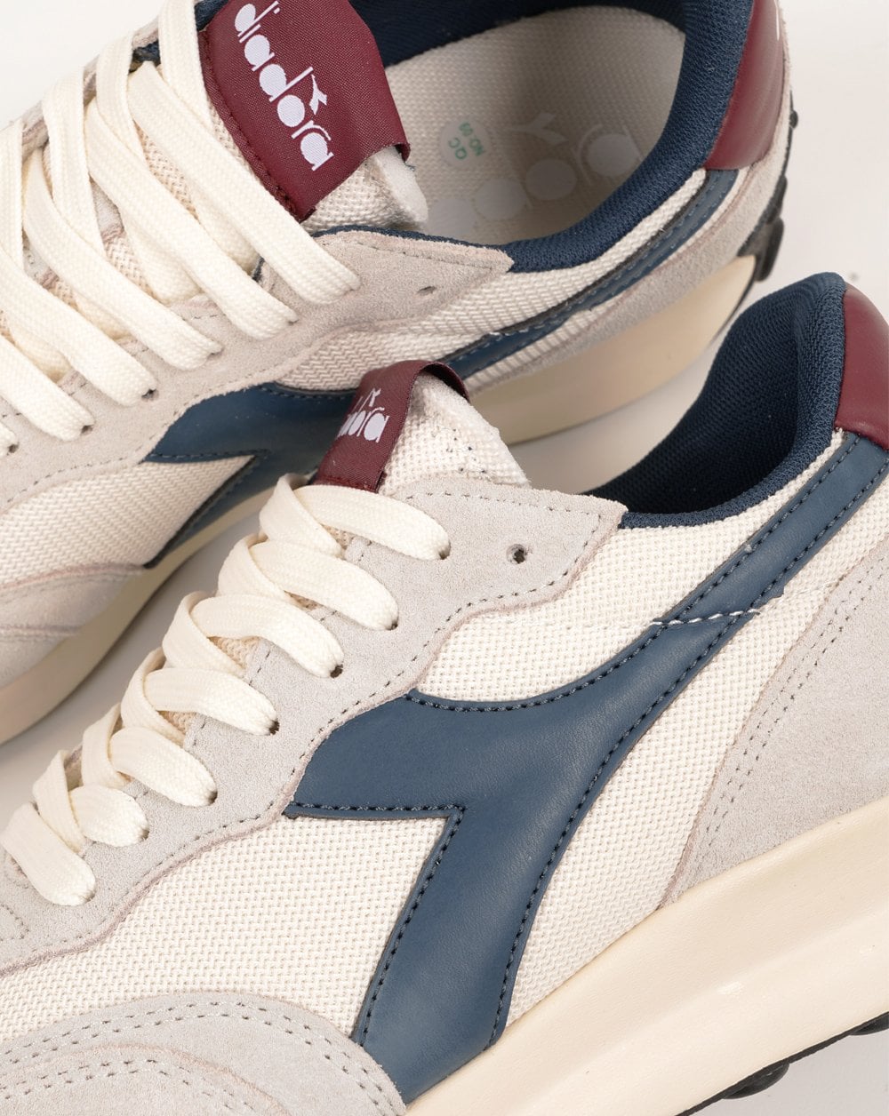 Diadora Race NY Trainers Off White - Navy - Burg