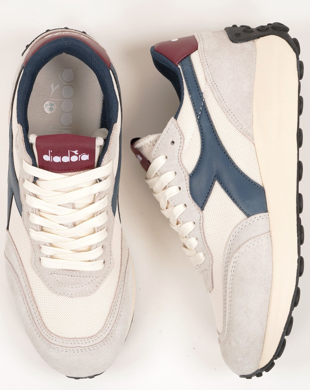 Diadora Race NY Trainers Off White - Navy - Burg