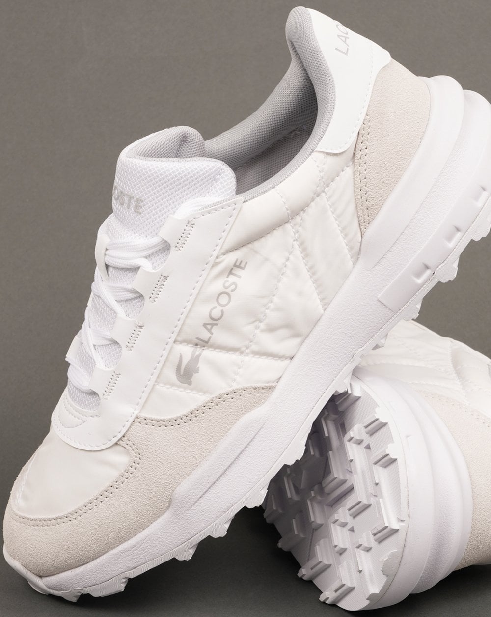 Lacoste Elite Active Evo Trainers White Light Grey