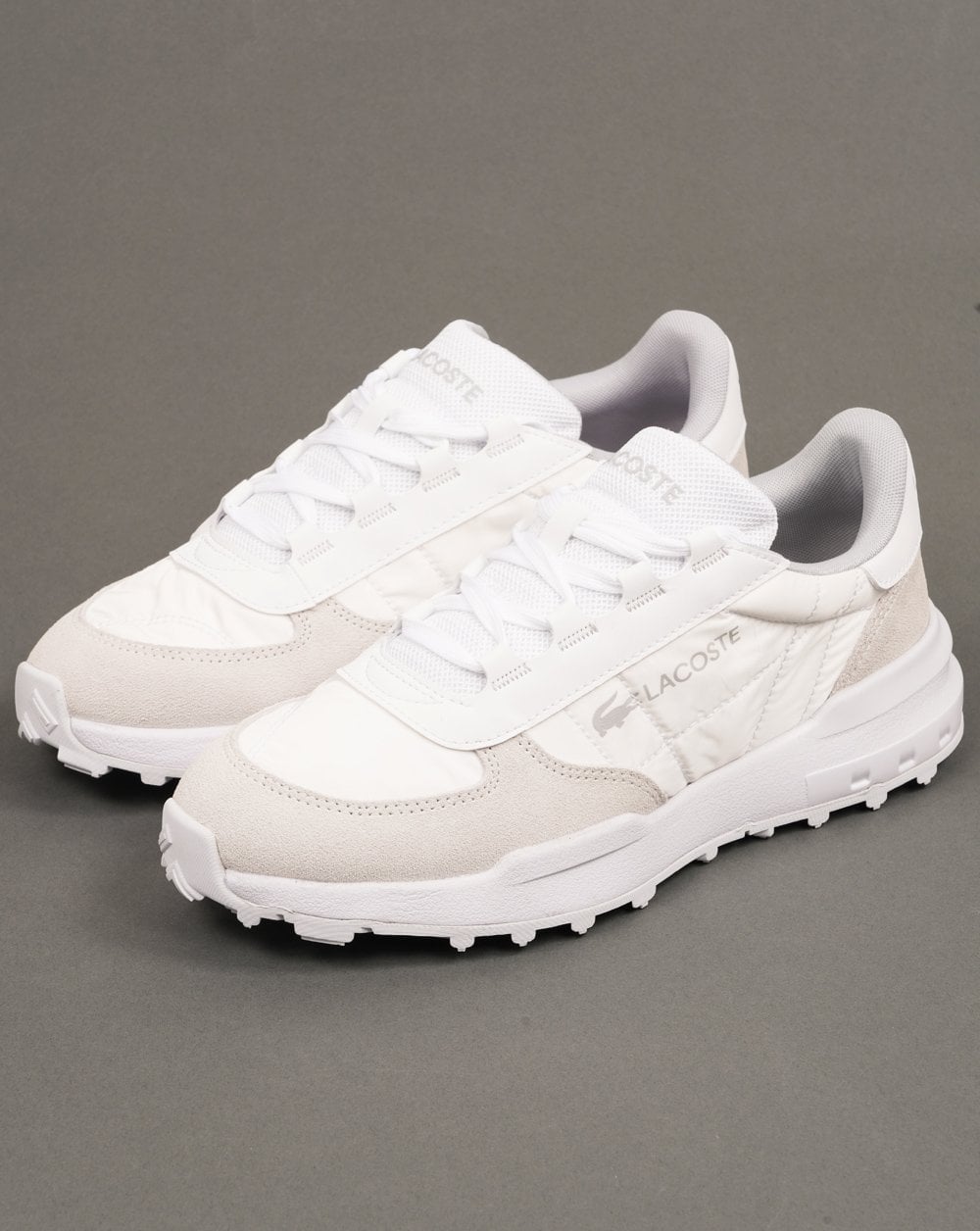 Lacoste Elite Active Evo Trainers White Light Grey