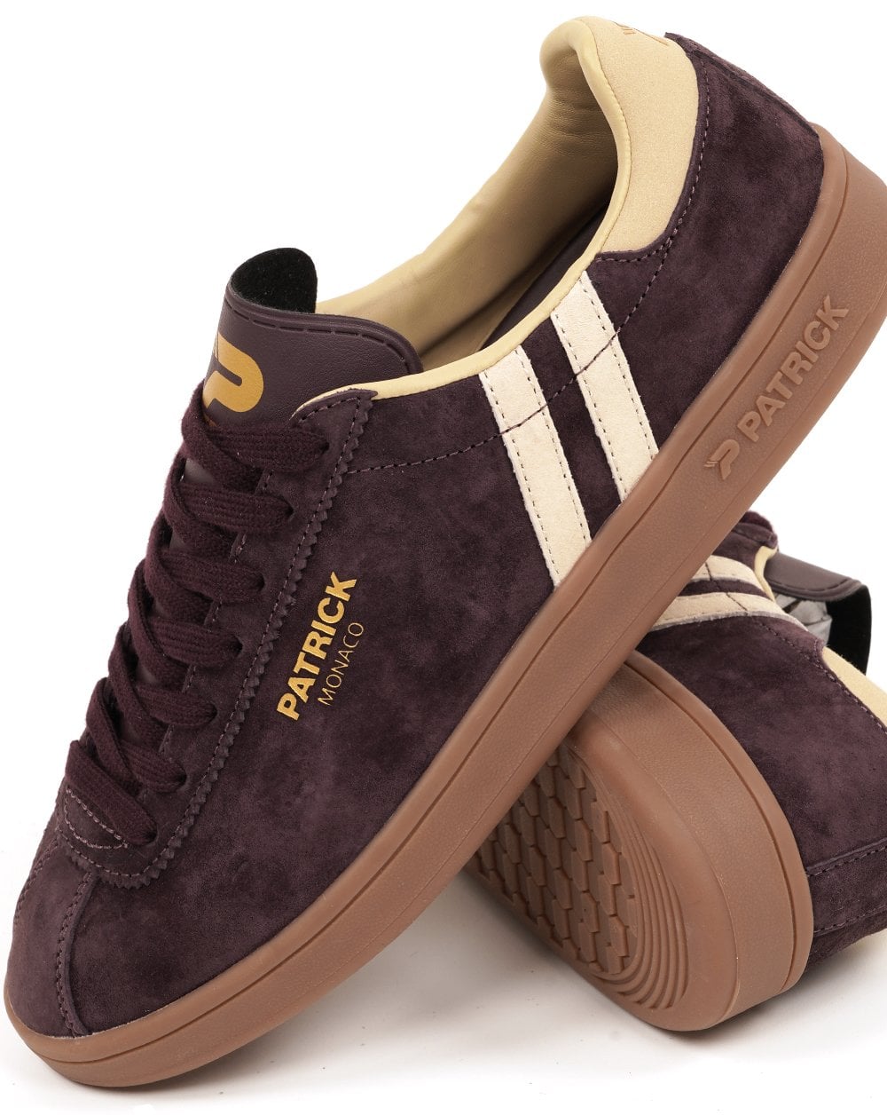 Patrick Monaco Trainers Brown Maroon Cream