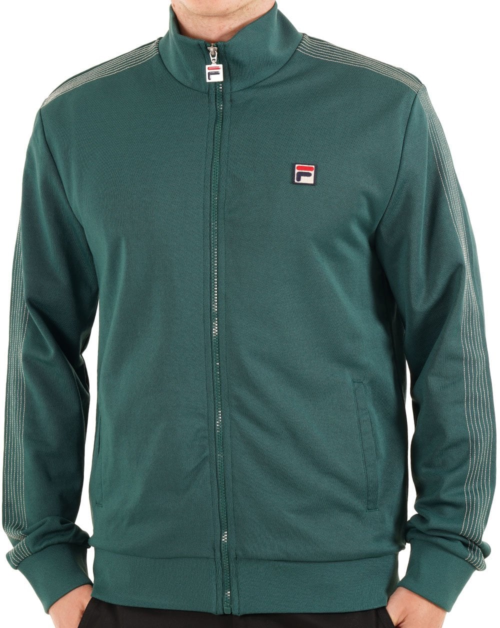 Fila Vintage Stitch Detail Track Top Deep Green