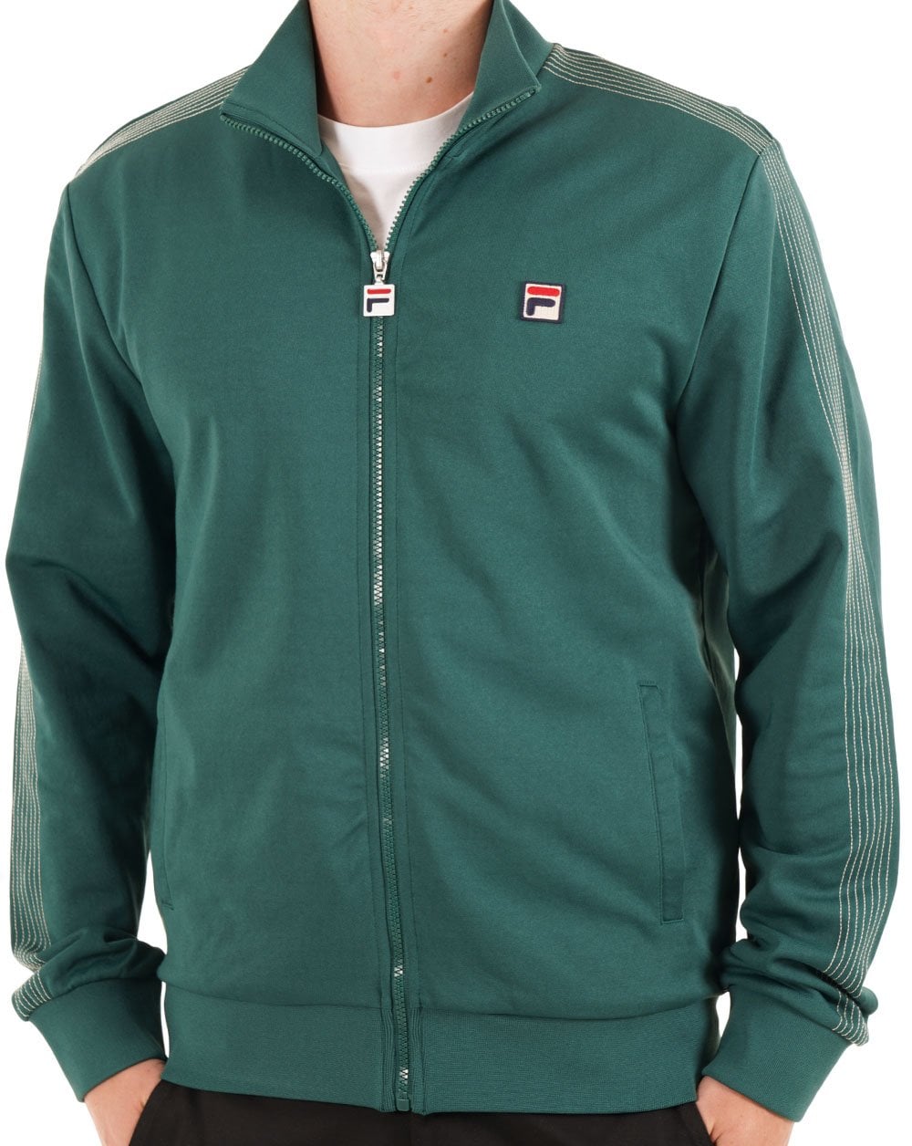 Fila Vintage Stitch Detail Track Top Deep Green