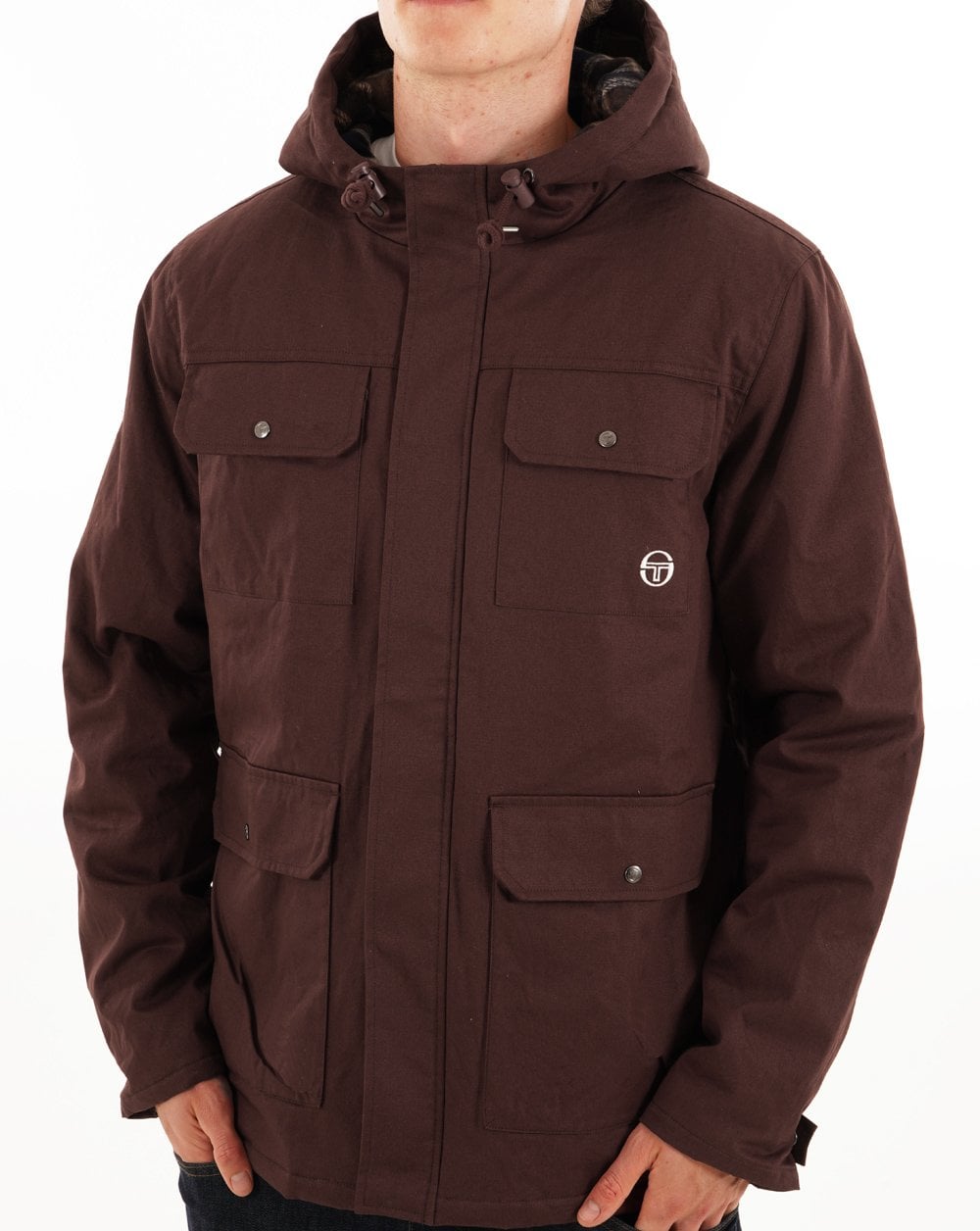 Sergio Tacchini Quilted Jacket Brown