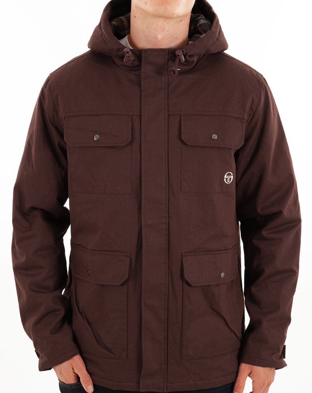 Sergio Tacchini Quilted Jacket Brown