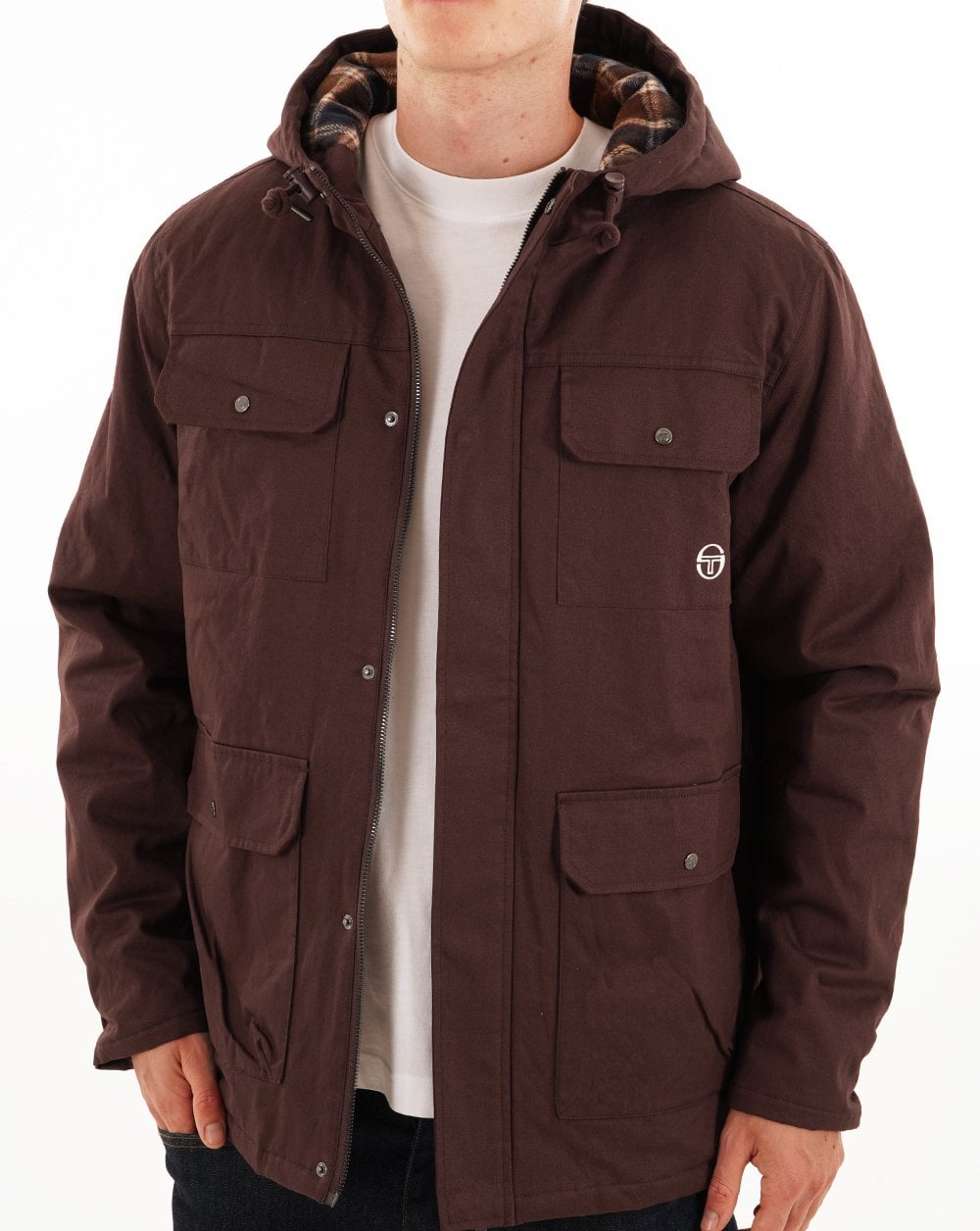 Sergio Tacchini Quilted Jacket Brown