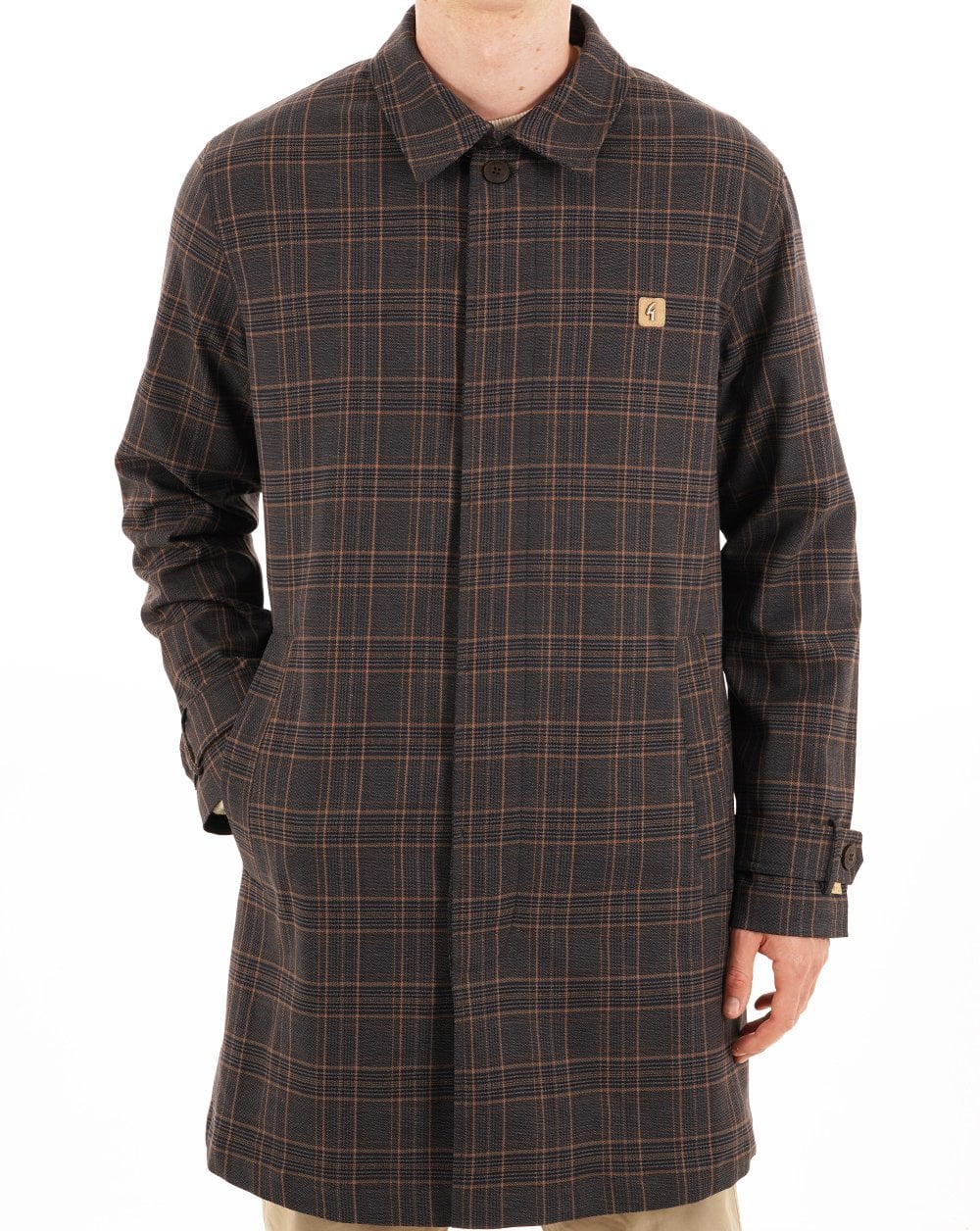 Gabicci Vintage Houghton Check Mac Charcoal