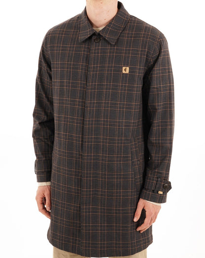 Gabicci Vintage Houghton Check Mac Charcoal