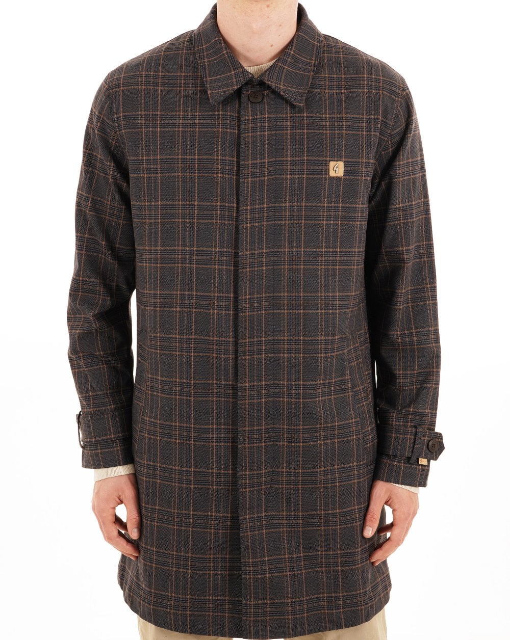 Gabicci Vintage Houghton Check Mac Charcoal