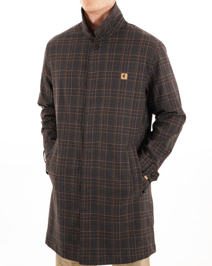 Gabicci Vintage Houghton Check Mac Charcoal