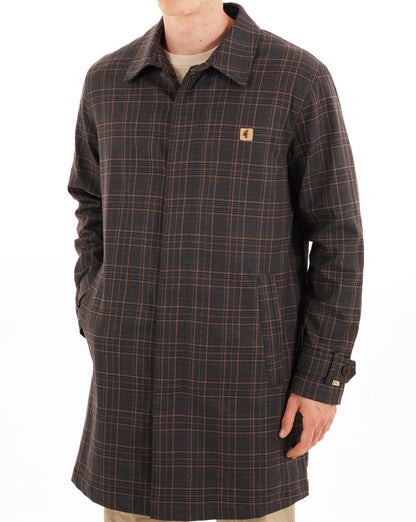 Gabicci Vintage Houghton Check Mac Charcoal