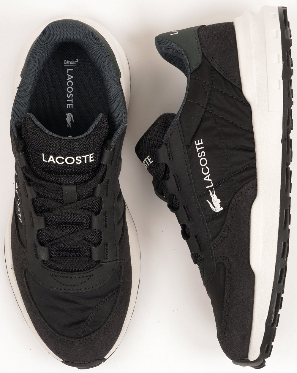 Lacoste Elite Active Evo Trainers Black/Dark Green