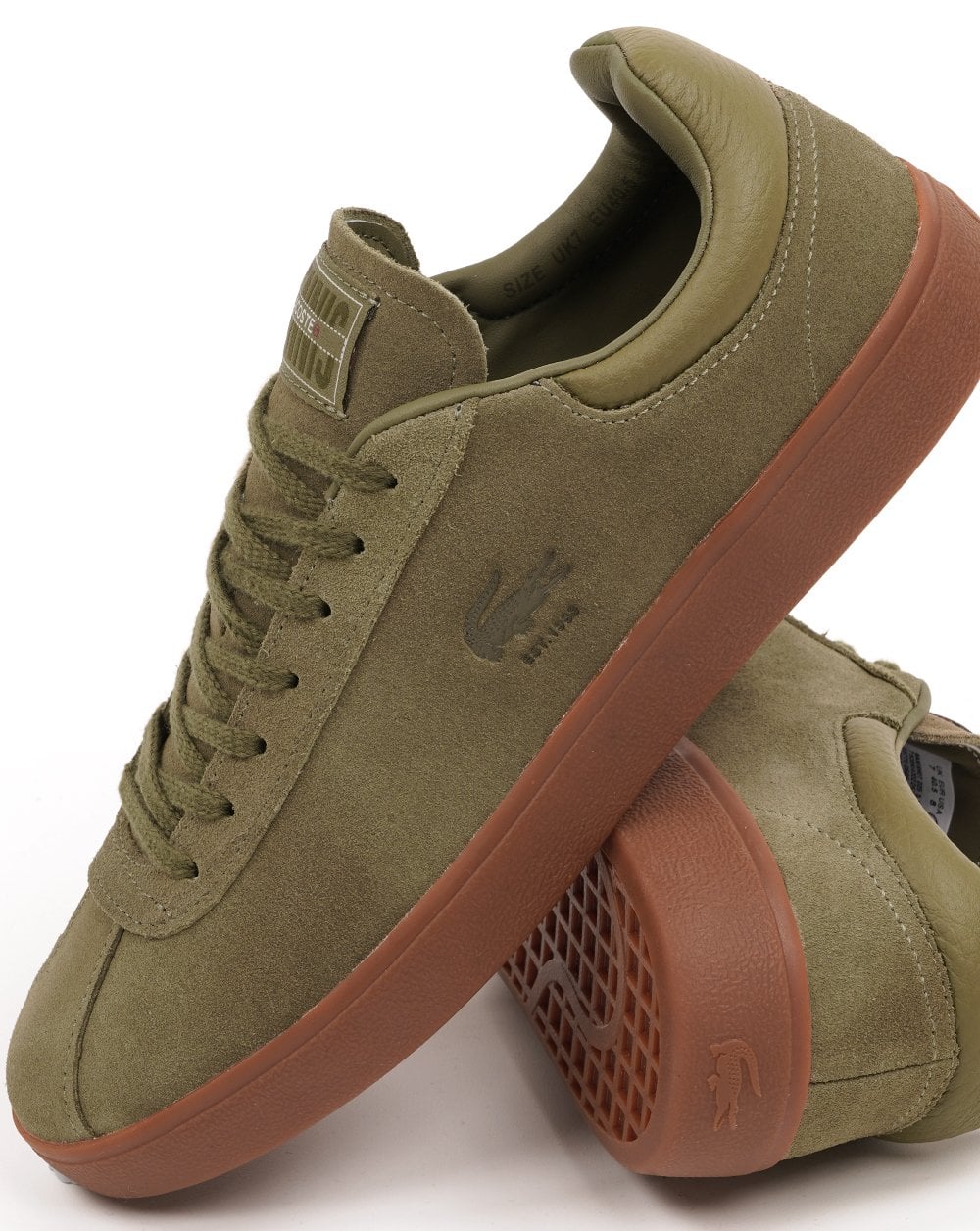 Lacoste Baseshot Trainers Khaki/Gum