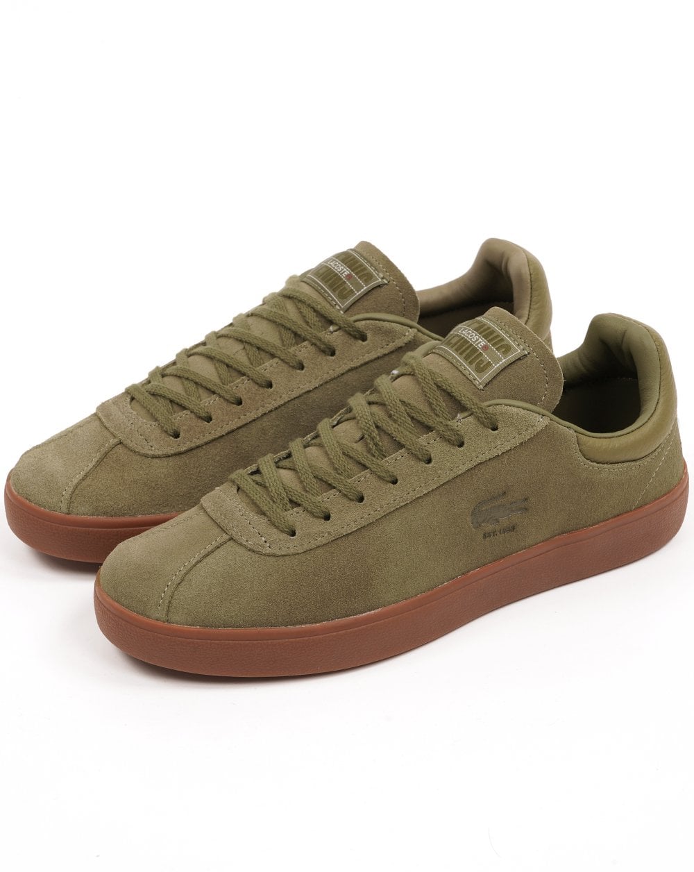 Lacoste Baseshot Trainers Khaki/Gum