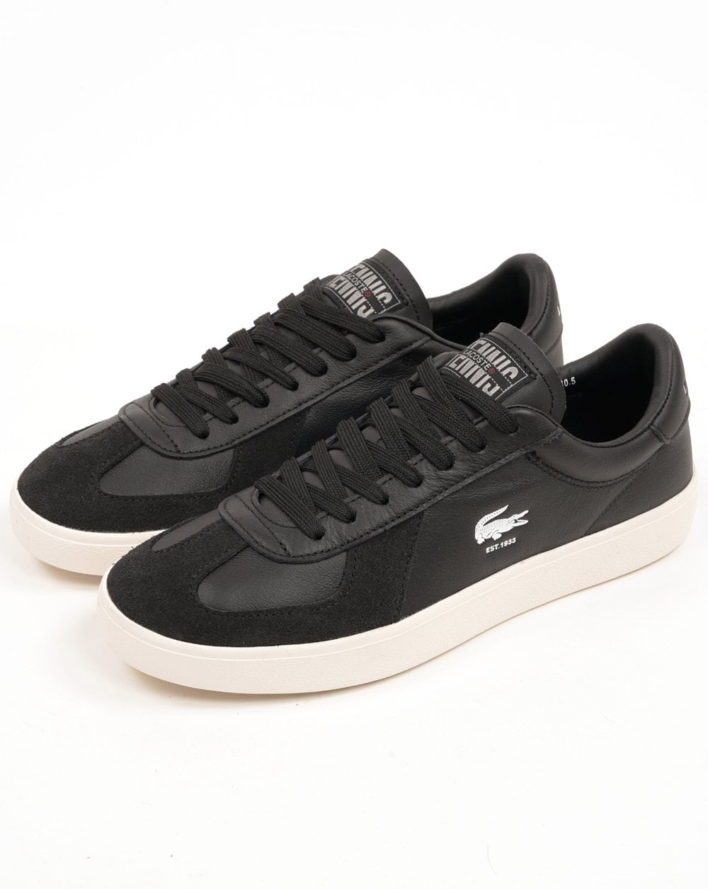 Lacoste Baseshot Pro Leather Trainers Black/Off White