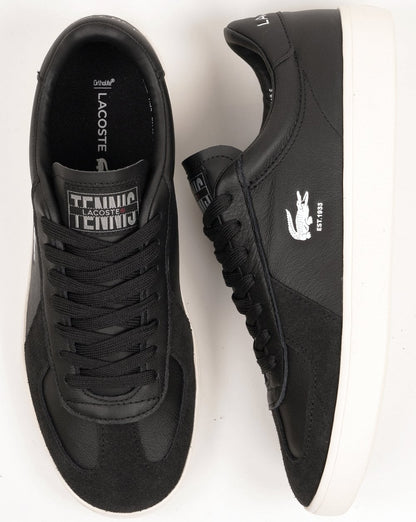Lacoste Baseshot Pro Leather Trainers Black/Off White