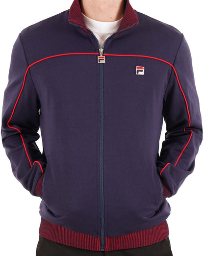 Fila Vintage Contrast Piped Track Top Navy