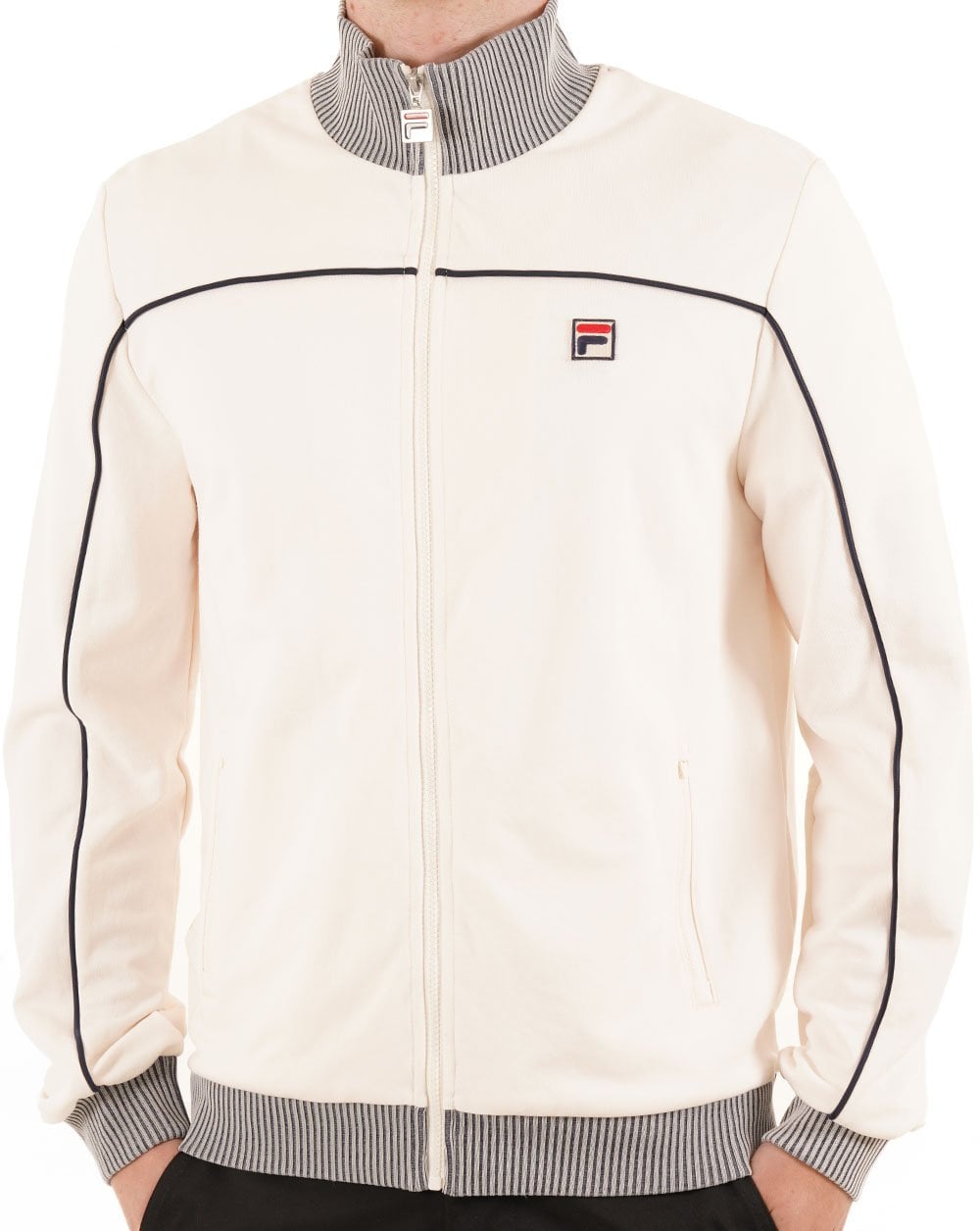 Fila Vintage Contrast Piped Track Top Gardenia