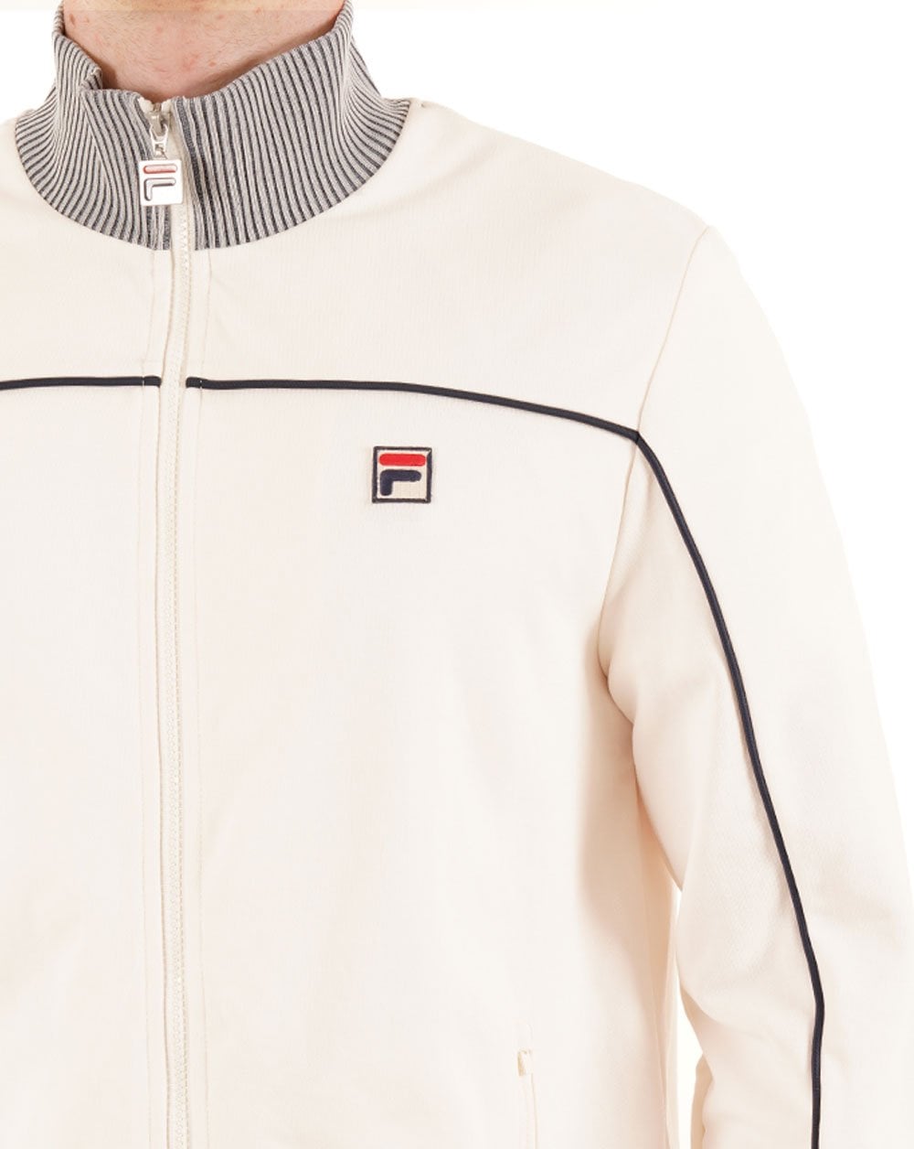 Fila Vintage Contrast Piped Track Top Gardenia