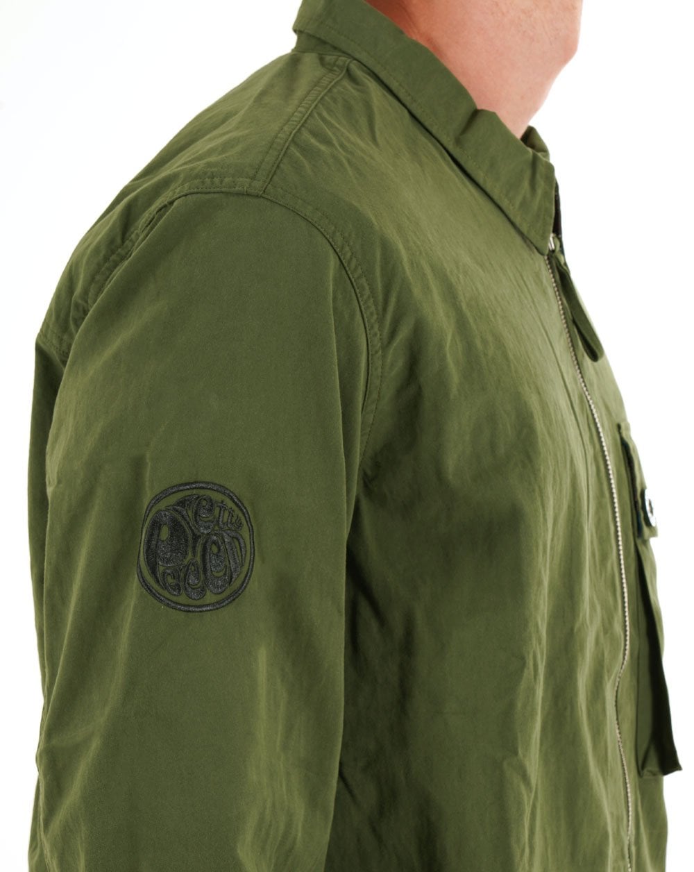 Pretty Green Feltham Overshirt Khaki Green