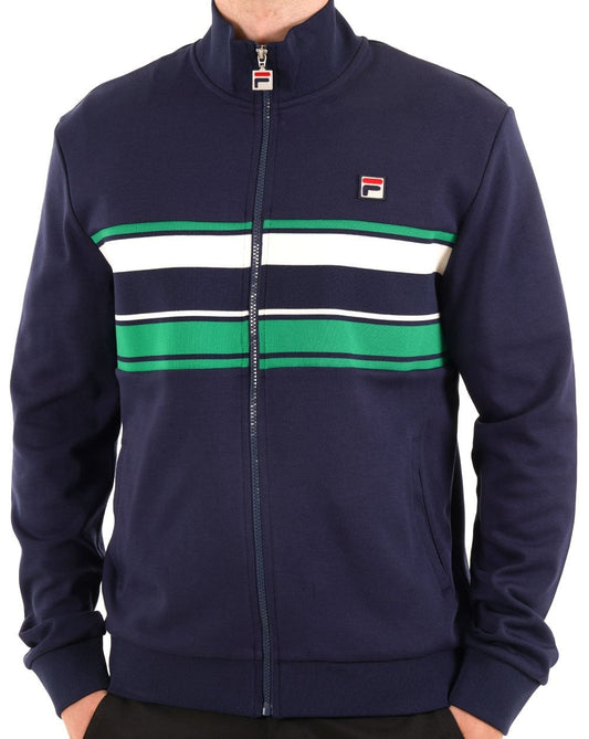 Fila Vintage Vinnie Track Top Navy/Green/Gardenia