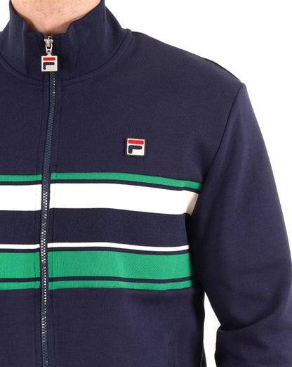 Fila Vintage Vinnie Track Top Navy/Green/Gardenia