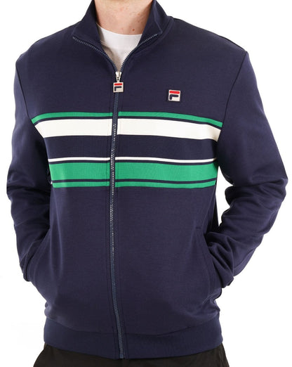 Fila Vintage Vinnie Track Top Navy/Green/Gardenia